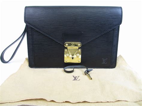 louis vuitton epi clutch black|louis vuitton epi leather briefcase.